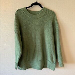 Aerie Sage Green Crew Neck Sweater